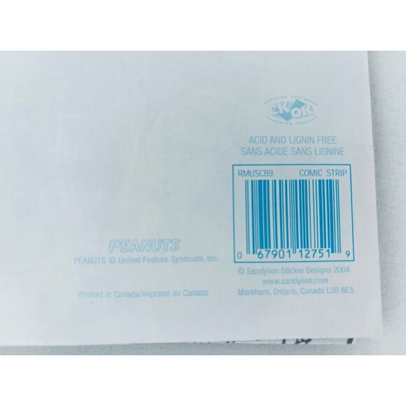 Vintage Peanuts Scrapbooking Paper Lot - Sandylion‎ Sandy Lion 2004 Snoopy - Picture 3 of 9